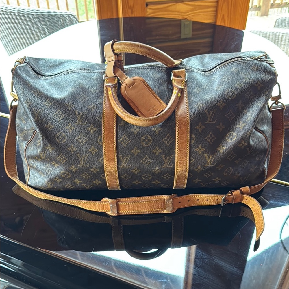 Louis Vuitton Brown Monogram Vintage Keepall Travel Bag